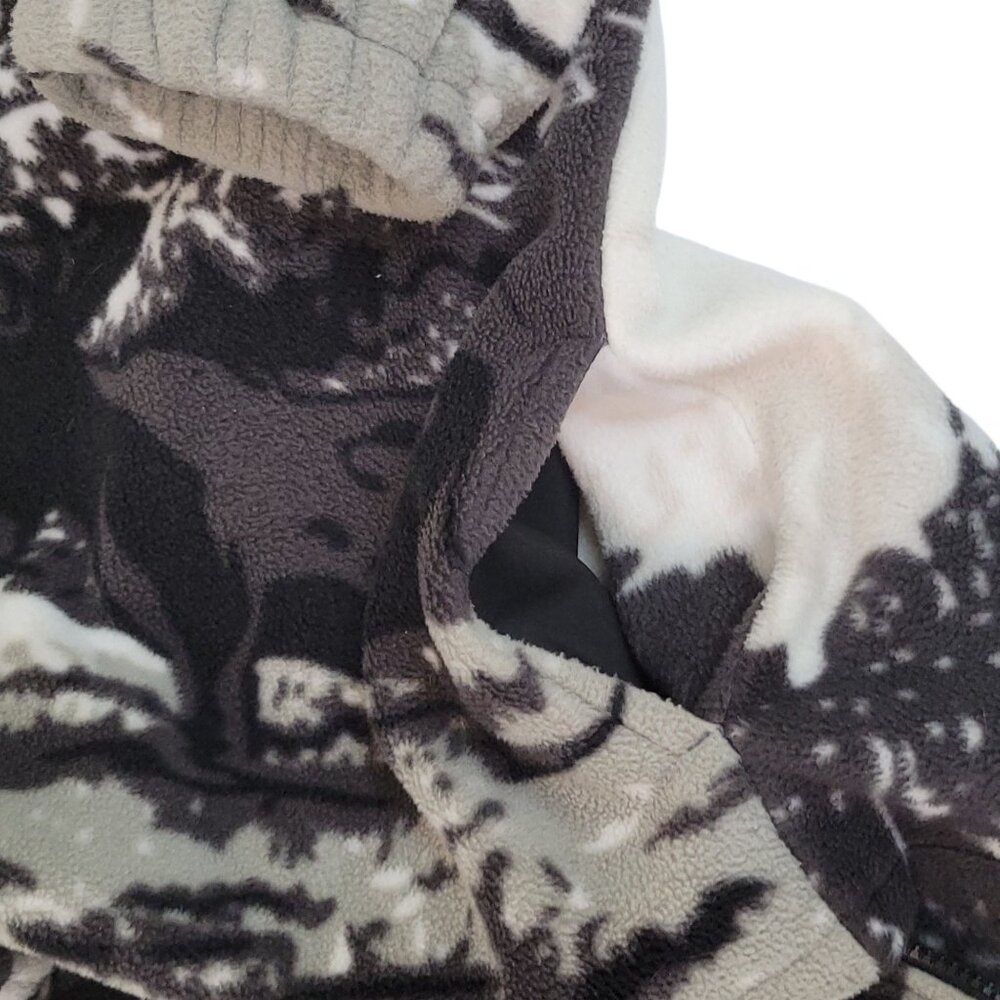 Hooded Full-Zip Fleece Jacket With Elk & Forest Scene Mens XL Victory Outfitters - Picture 13 of 14